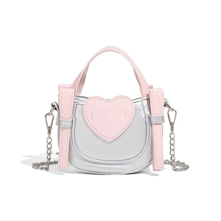 Jade En Plus ПУ (полиуретан) Одно плечо Сумка Обычный Women's Silver Розовый Океанский синий