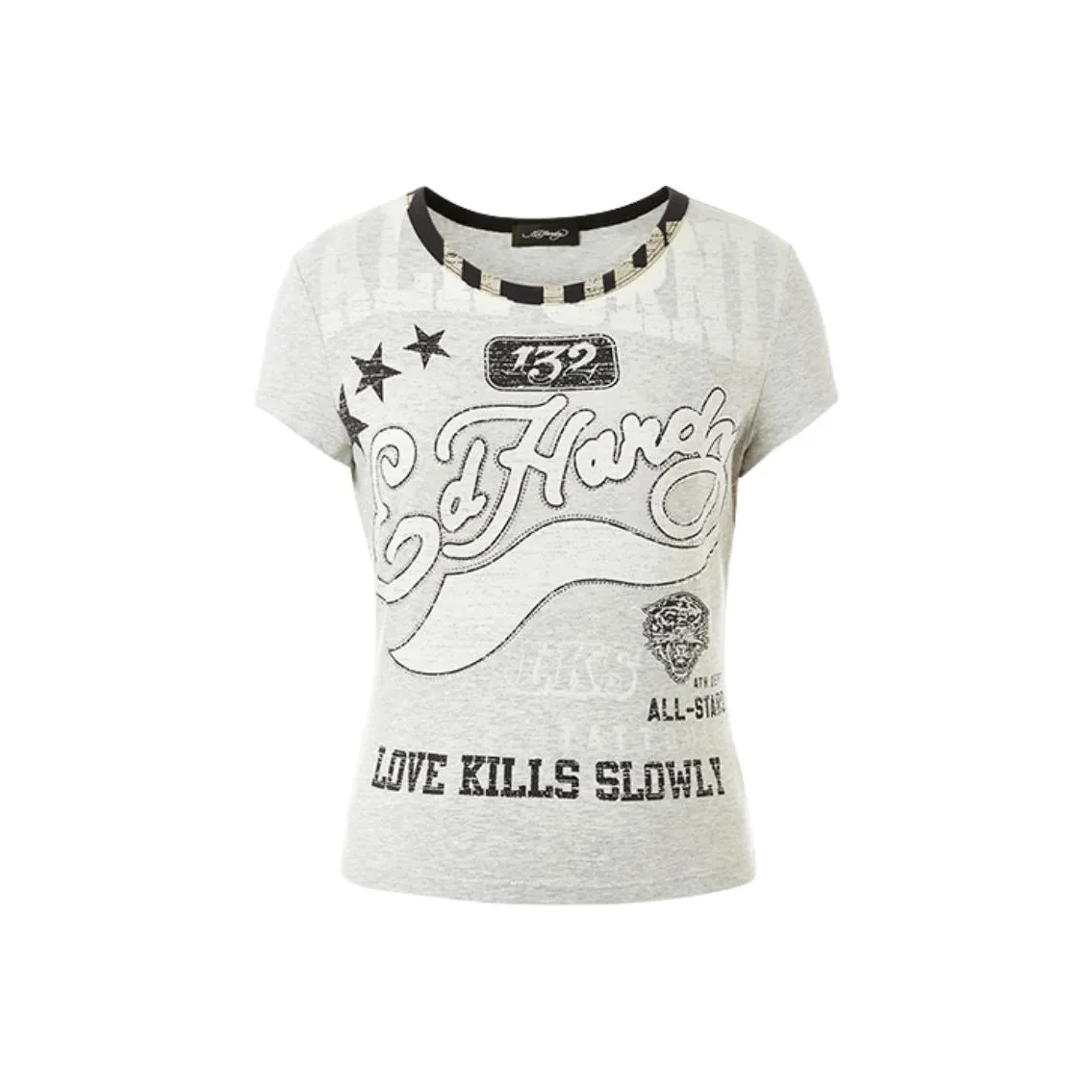 Ed Hardy Светло-дымчатый серый Женские футболки