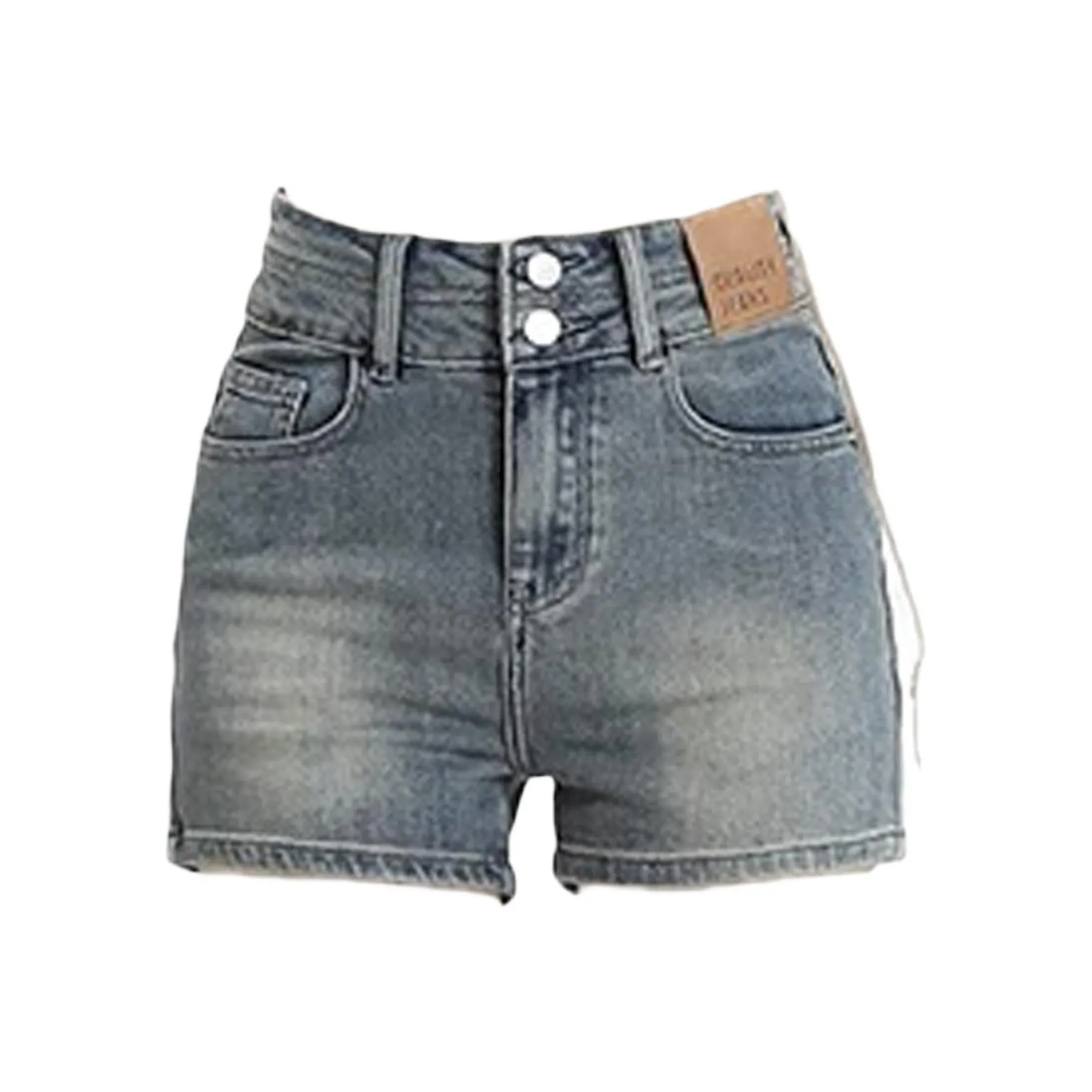 Giyu Грязно-желтые Женские джинсовые шорты