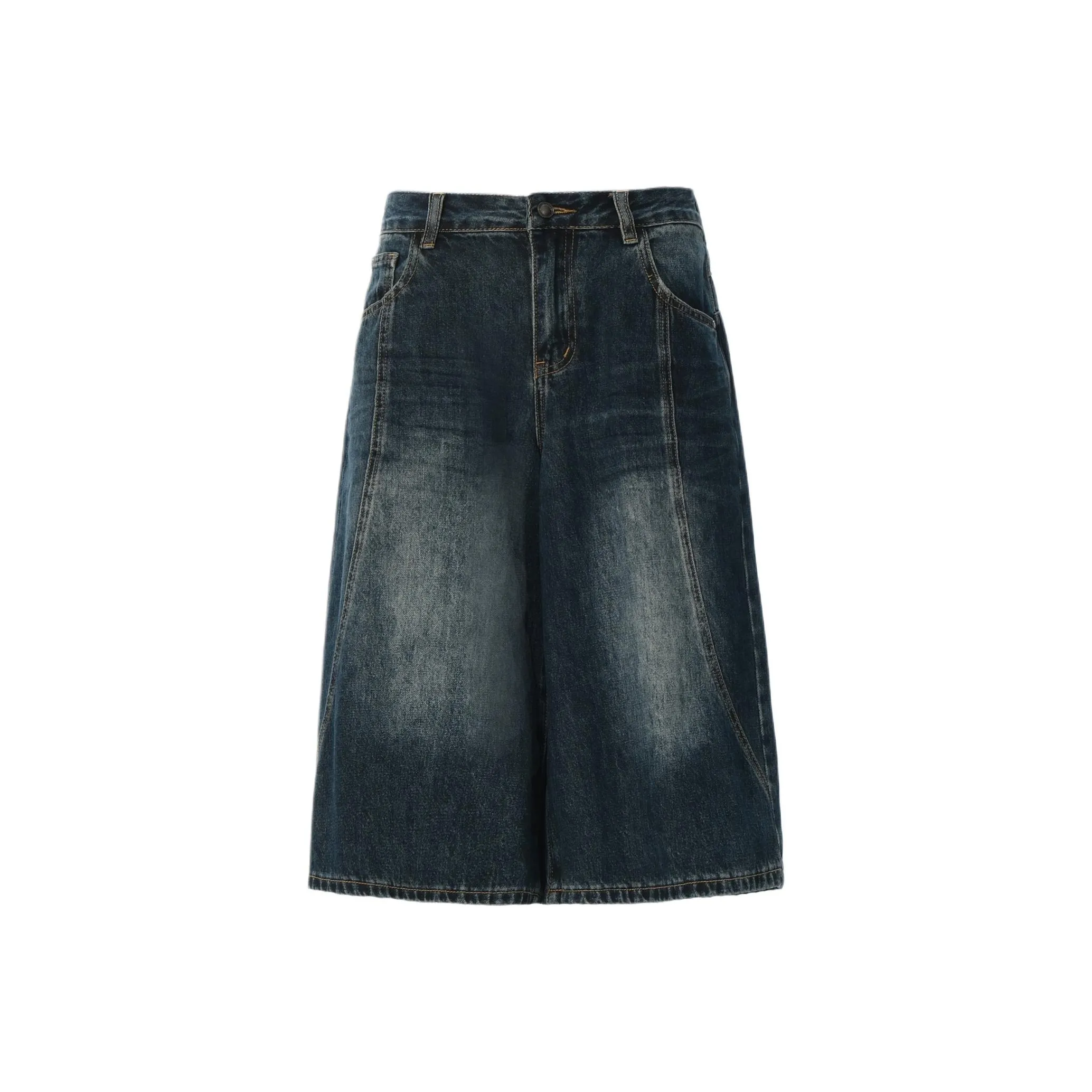 Розовые темно-синие капри женские джинсовые шорты