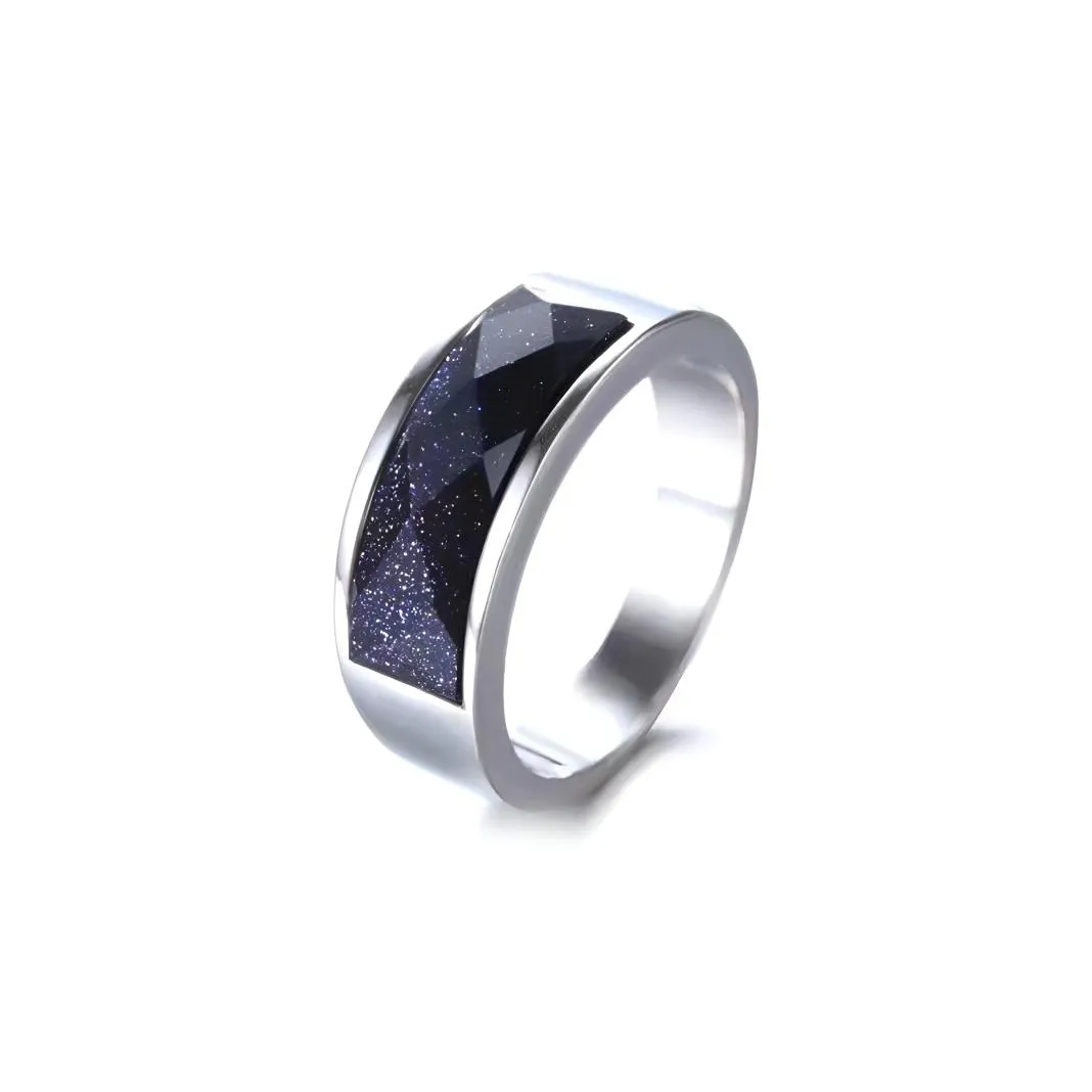 Келанси Кольца из титанового стального сплава Мужские Серебряные