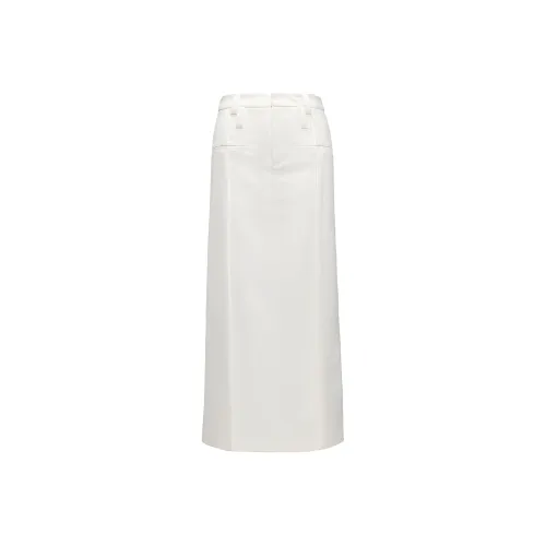 NAWS French White Женские Повседневные длинные юбки