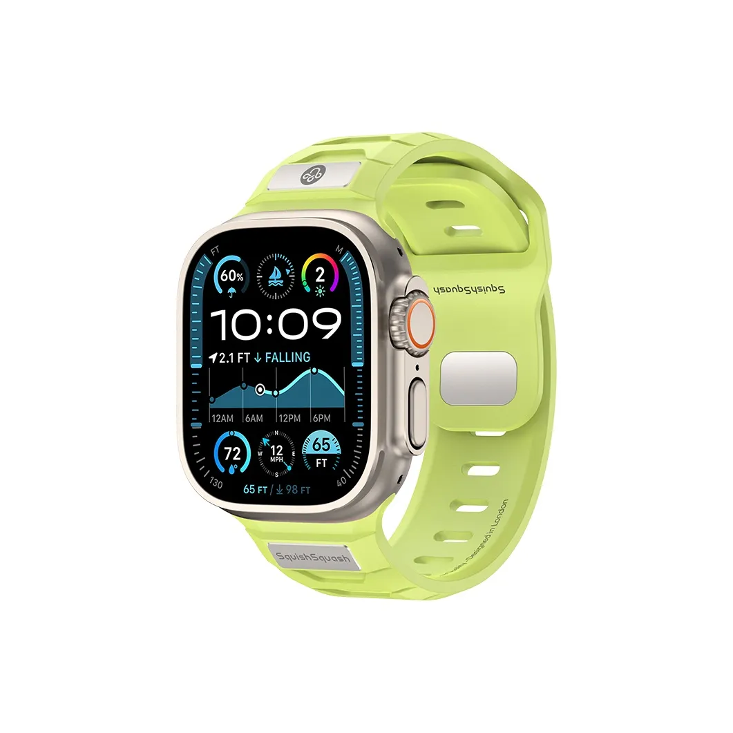 SQUISHSQUASH Ремешок Apple Совместимость Фторкаучук Материал Compatibility Apple Watch 49 46 45 44 мм Циферблат часов