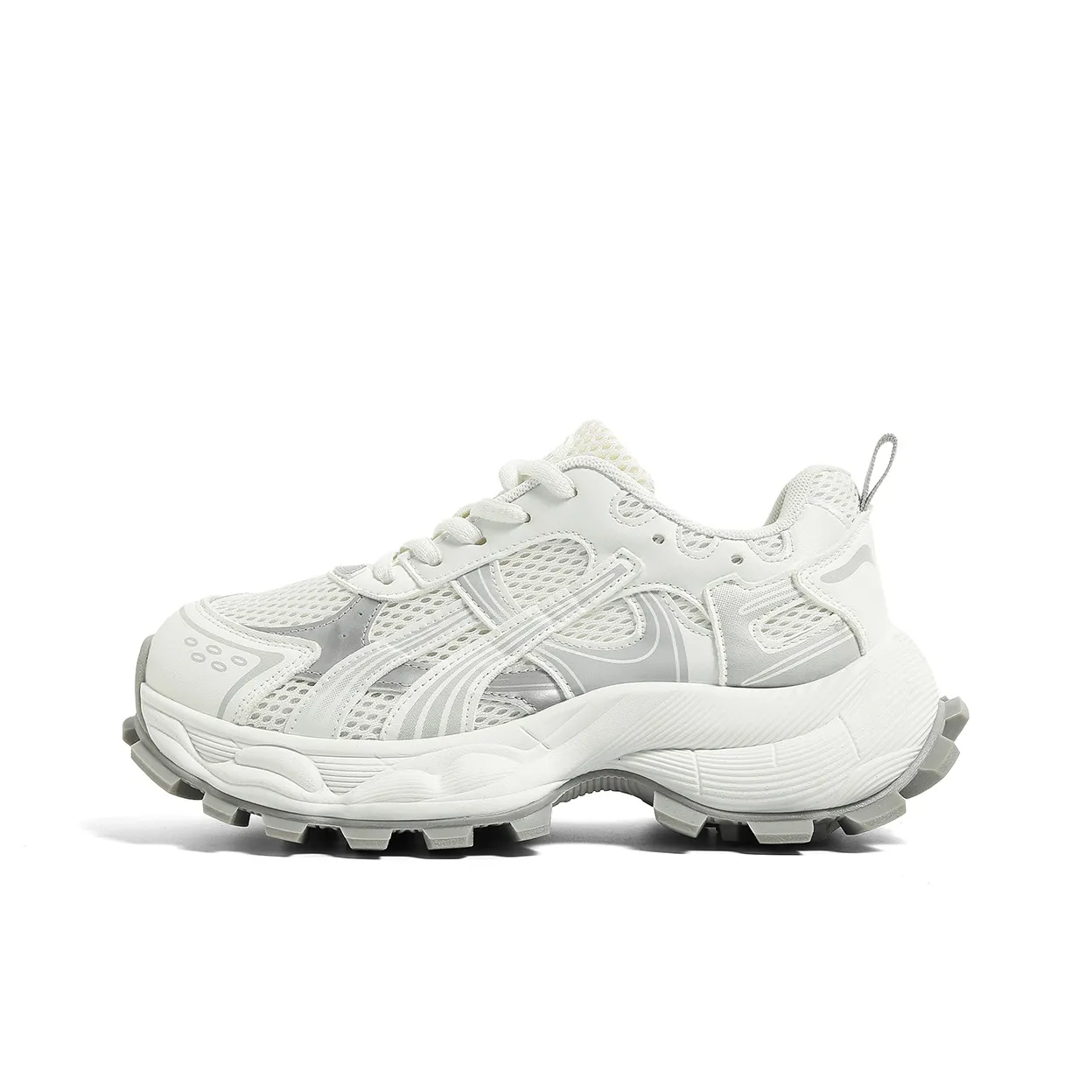 FOREVER 21 Амортизация Высота Увеличение Дышащий Низкий Топ Толстая Подошва Женские Белый Серый