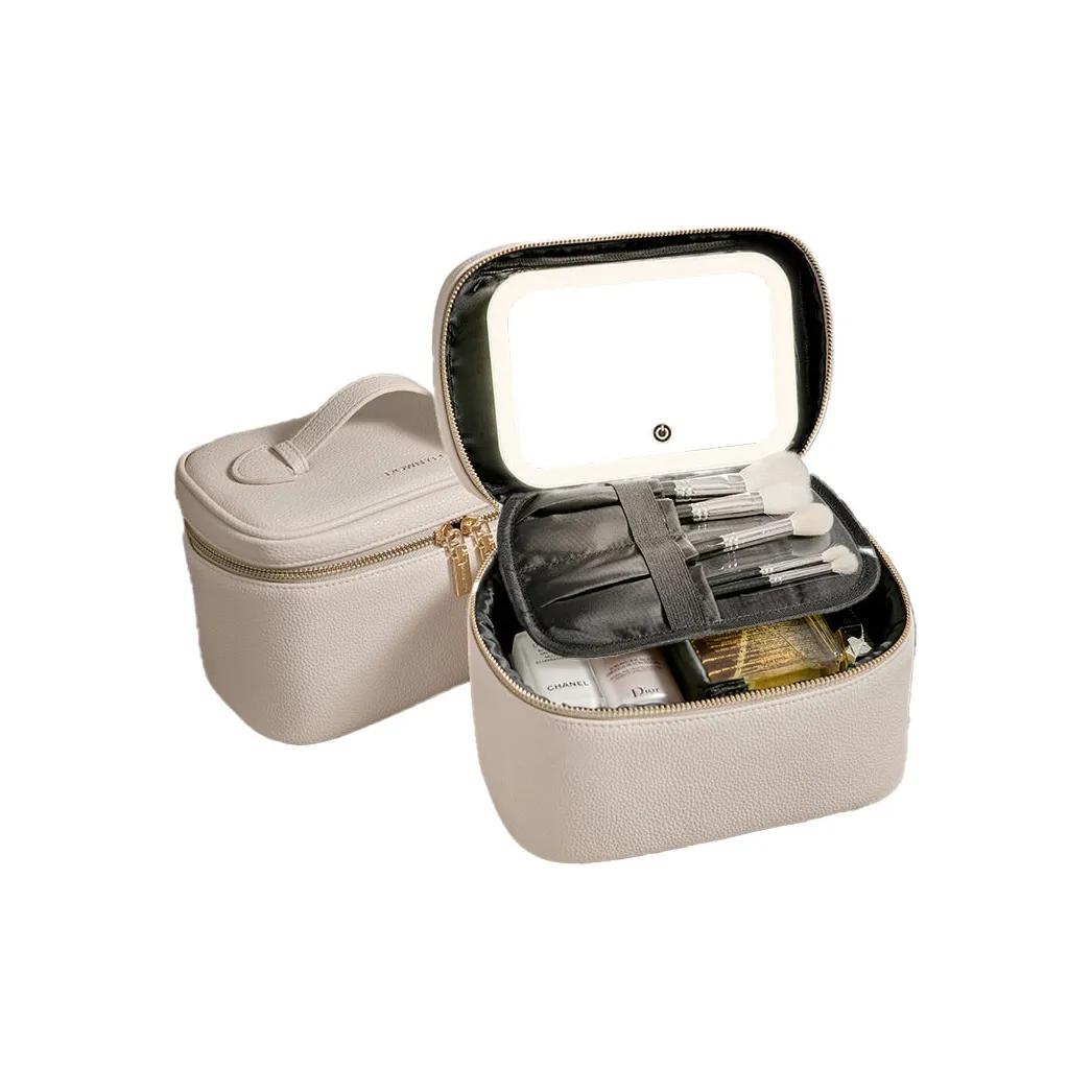 Ji Shengrui Съемная LED полоса зеркало косметичка портативный полиуретан мешок для хранения