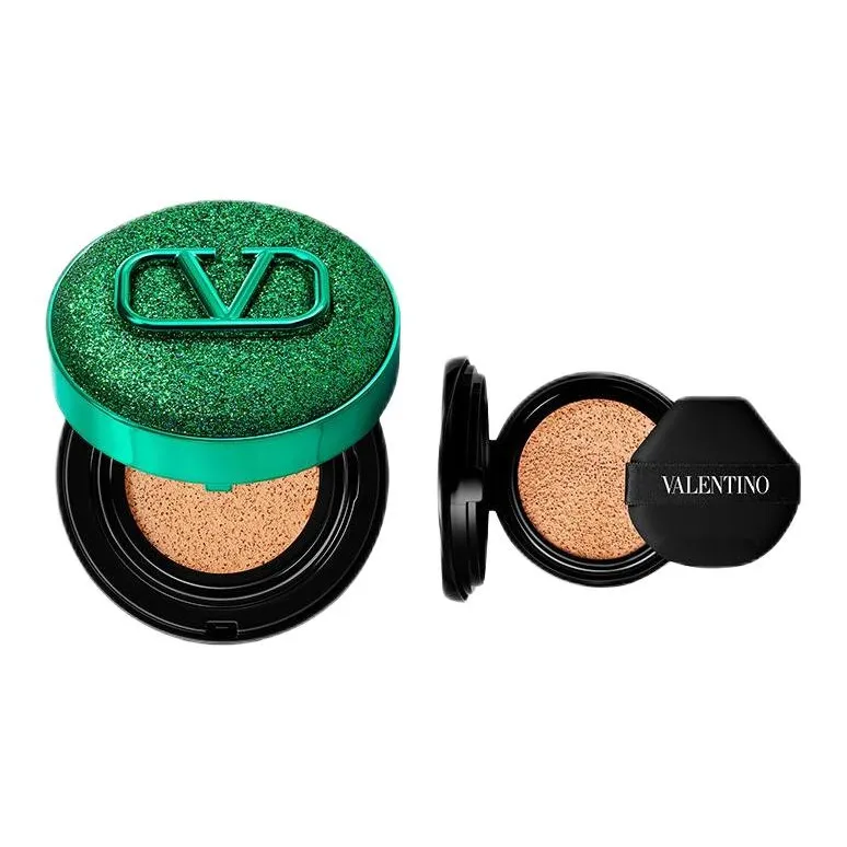 Valentino Indulgent Зеленый Маскирующий Air Cushion Прозрачный Тон кожи