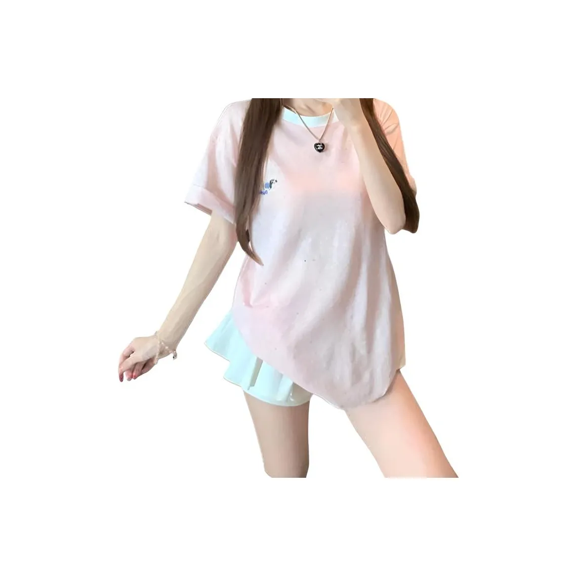 MTHE Розовый Короткий Рукав Женские Короткие Топы