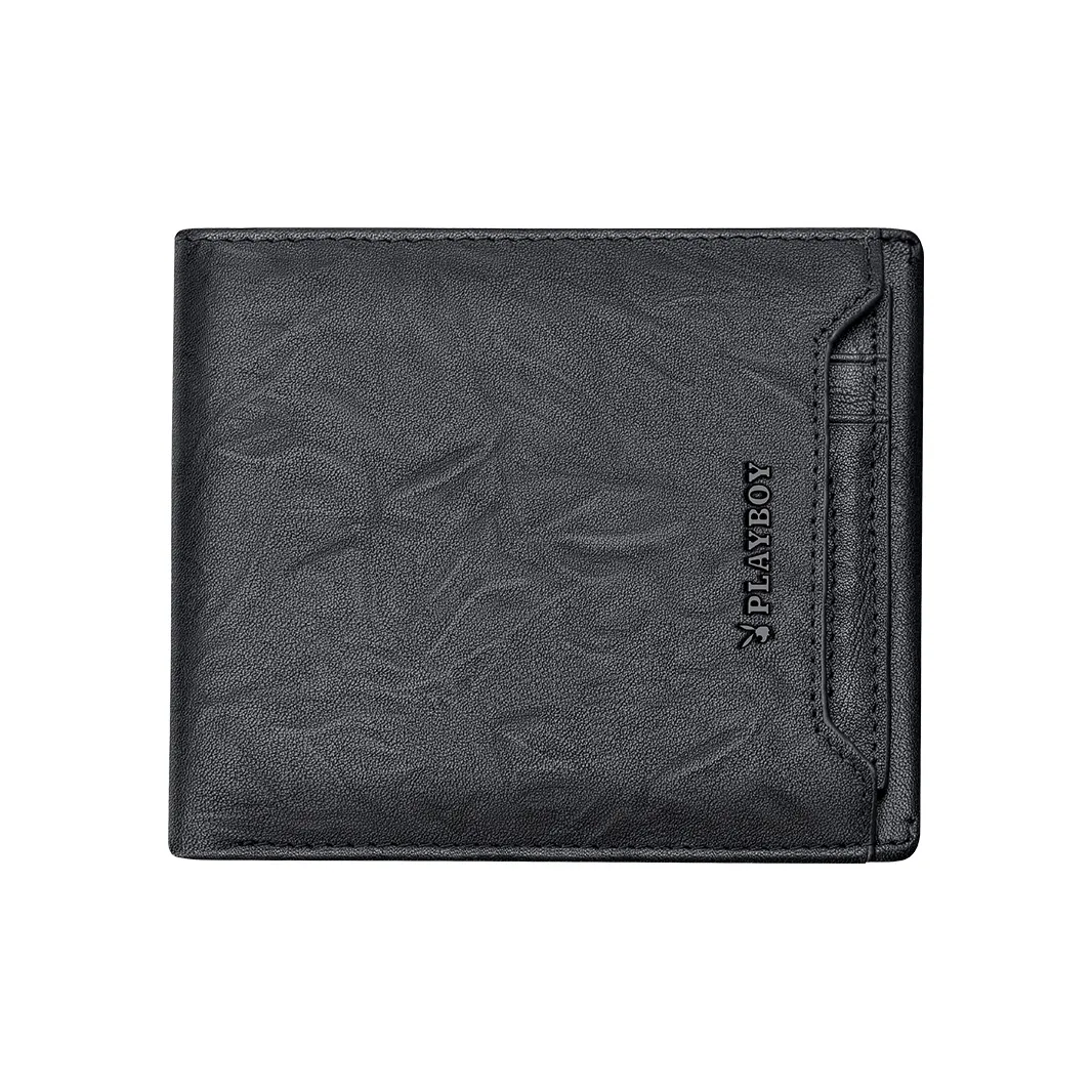 PLAYBOY Collaboration Кошелек из коровьей кожи стандартный мужской черный