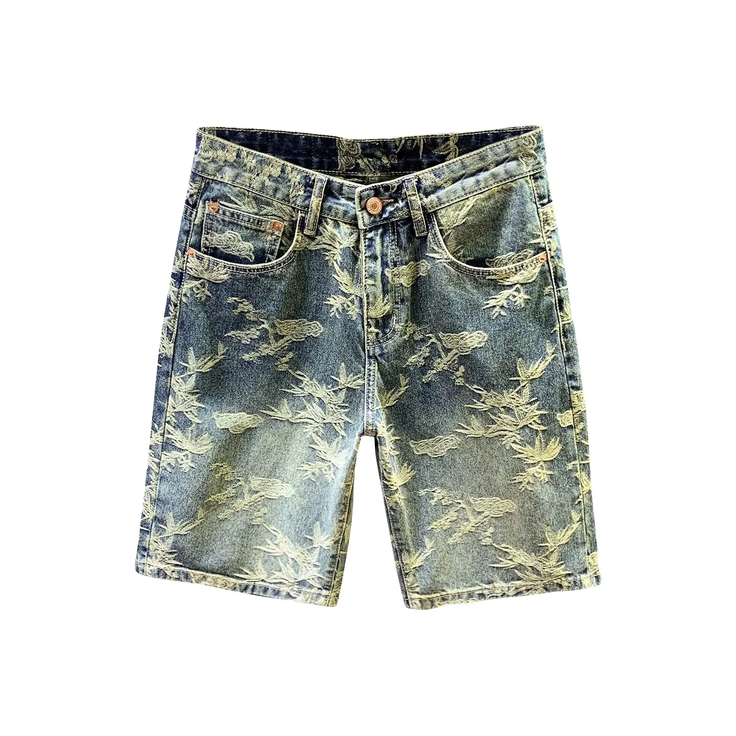 GEOGRE ALEX Blue Men's Denim Shorts GEOGRE ALEX Синий Мужские Джинсовые Шорты
