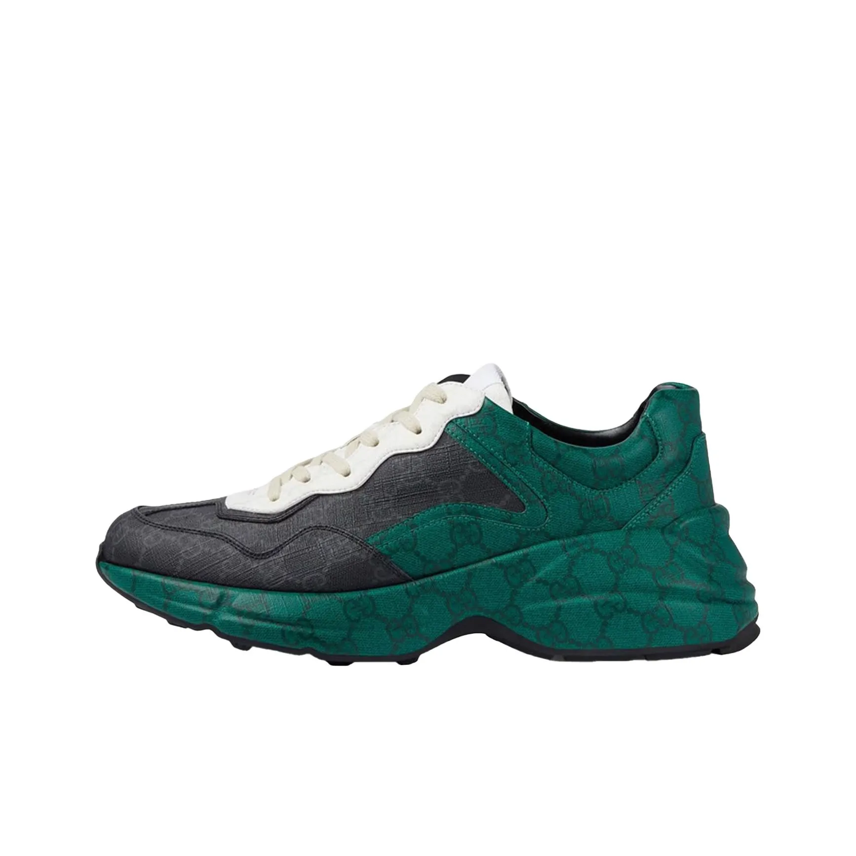 GUCCI Rhyton Gg Supreme Sneakers 'Green Black White'