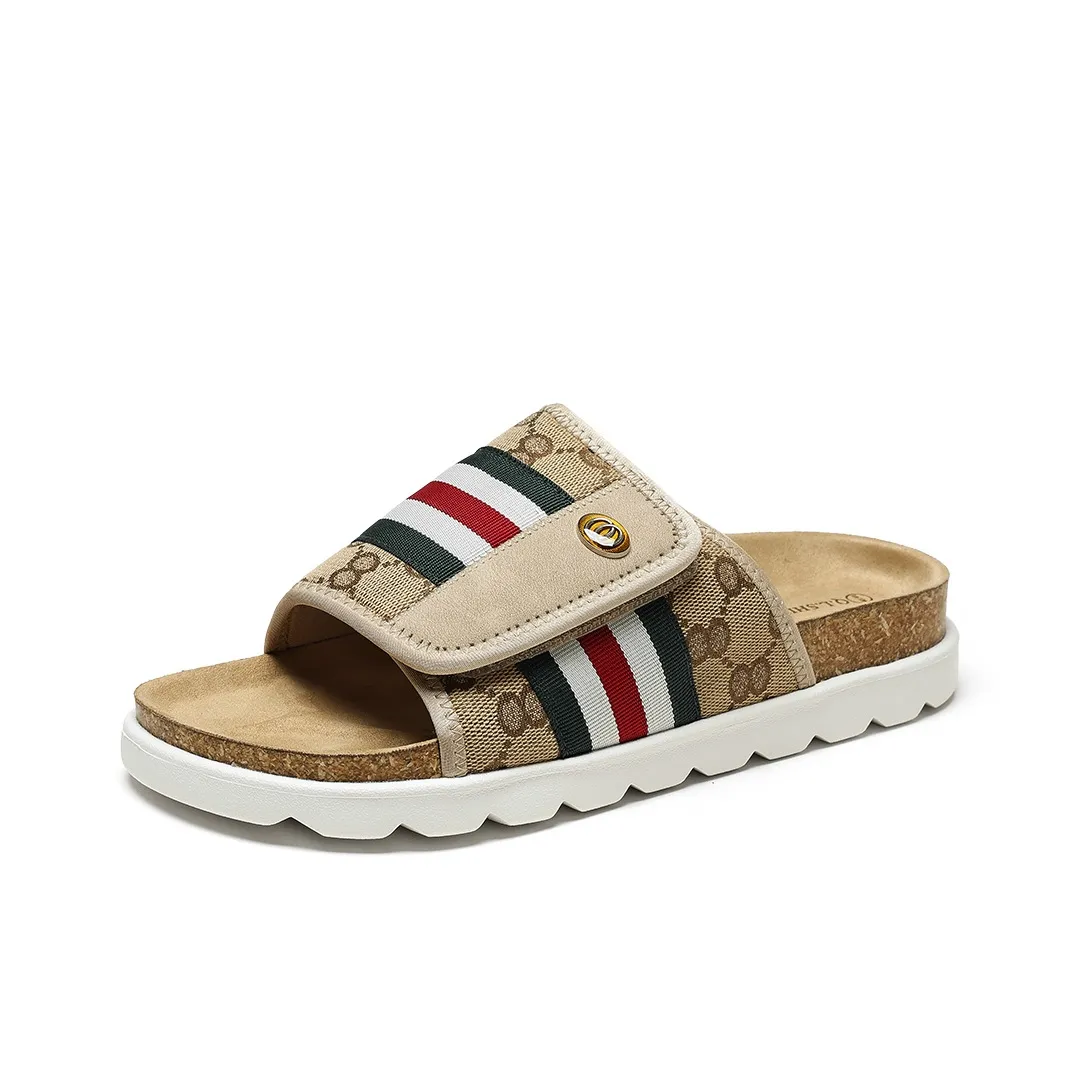 Wolves • Family QUNLANGSHIJIA ЭВА Противопахнущие Устойчивые к истиранию Слипоны Мужские Бежевые