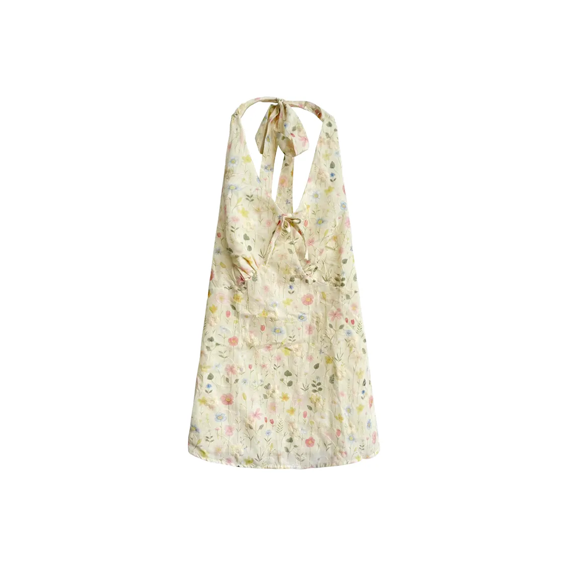 MORii Желтый цветочный сарафан женские рубашки