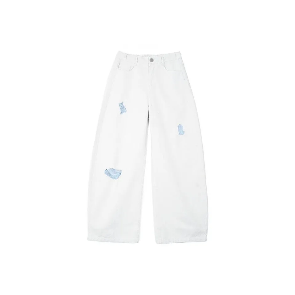 WELTER EXPERIMENT Белый Унисекс Джинсы