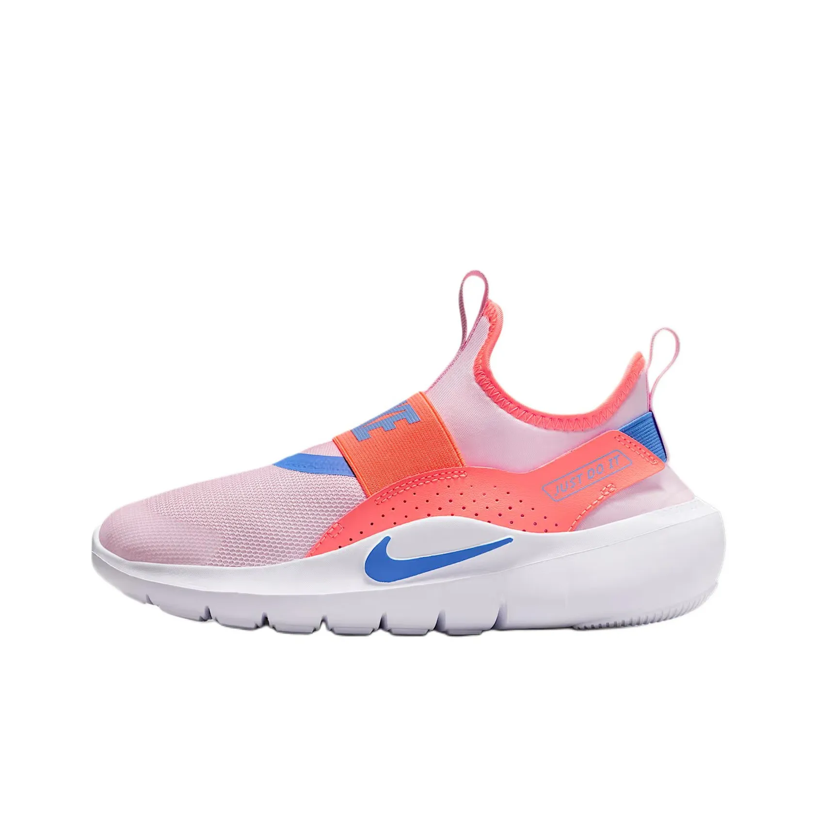 Nike Flex Runner Амортизация Низкий Топ Детские Беговые Кроссовки Розовый Оранжевый Белый Подростки