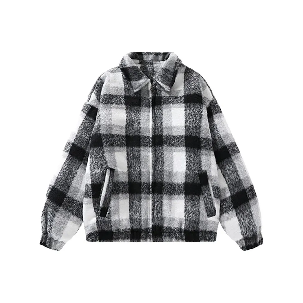 BUSINE; Черно-белая клетка Унисекс Куртки