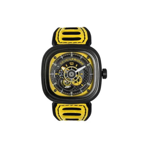SEVENFRIDAY Автоматический Механический Movement Мужские Часы Желтые
