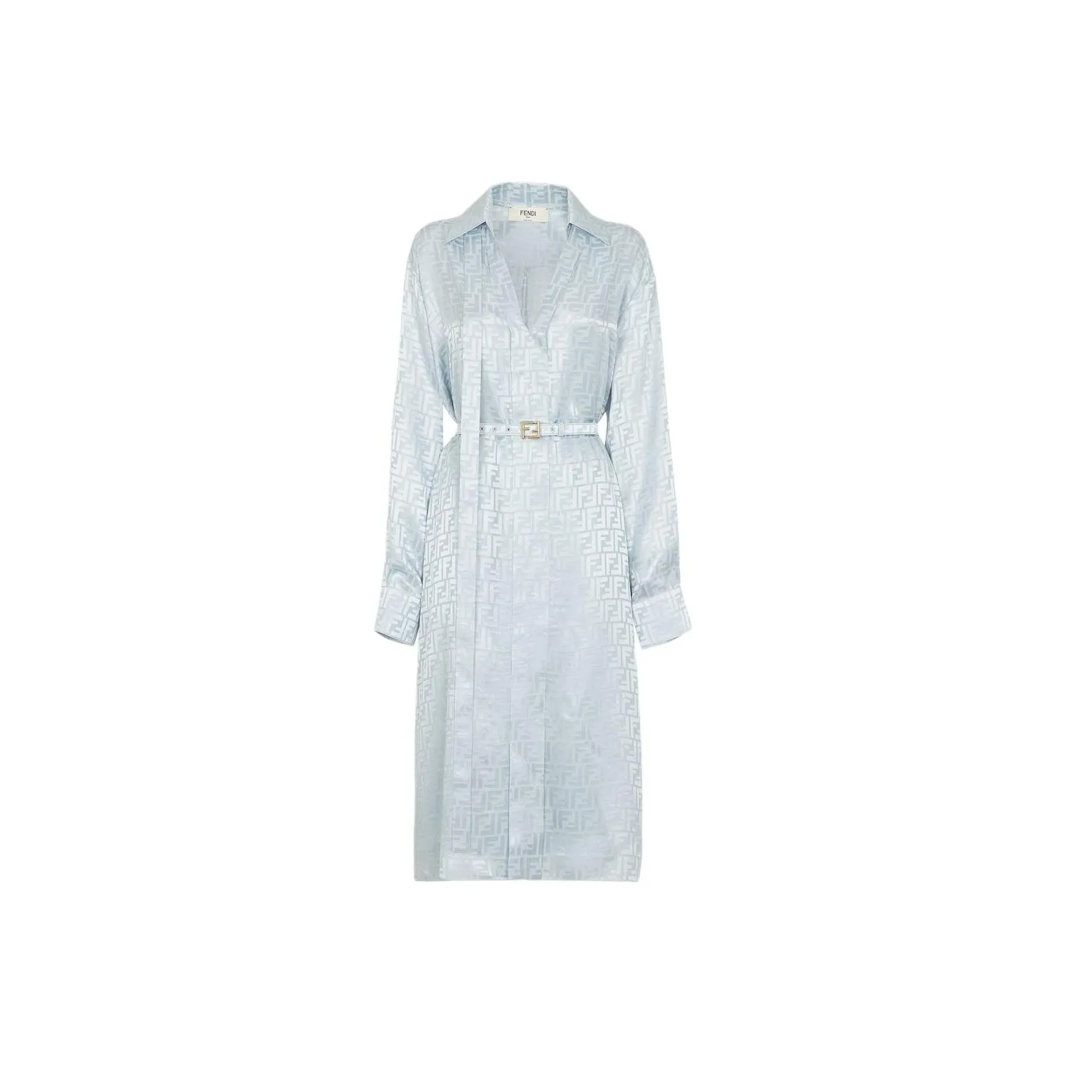 FENDI Long Sleeved Dress Women's Light Blue