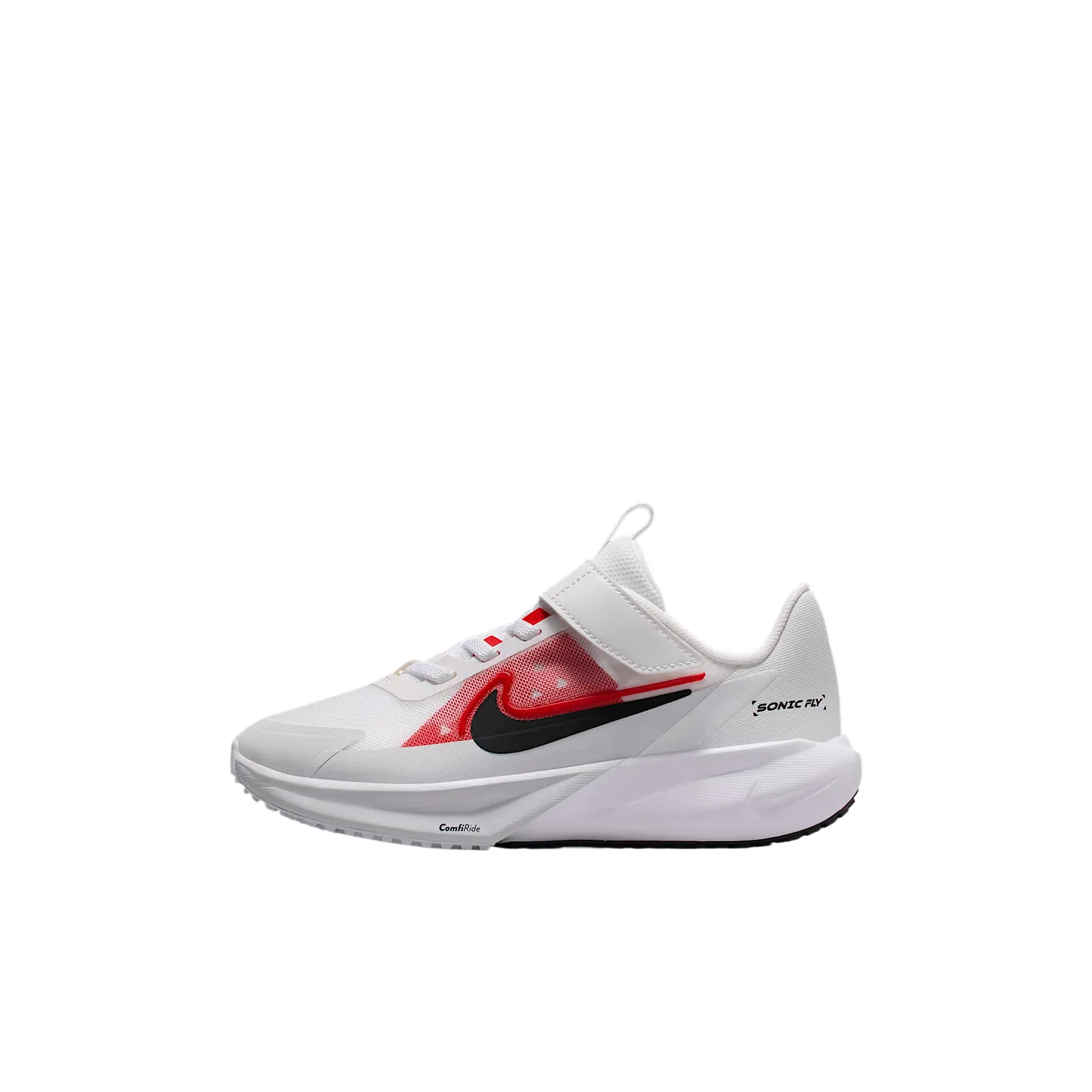 Nike SONIC FLY Low Топ Детские беговые кроссовки Гора Белый Университетский красный Белый золотой Белый для детей 3-7 лет