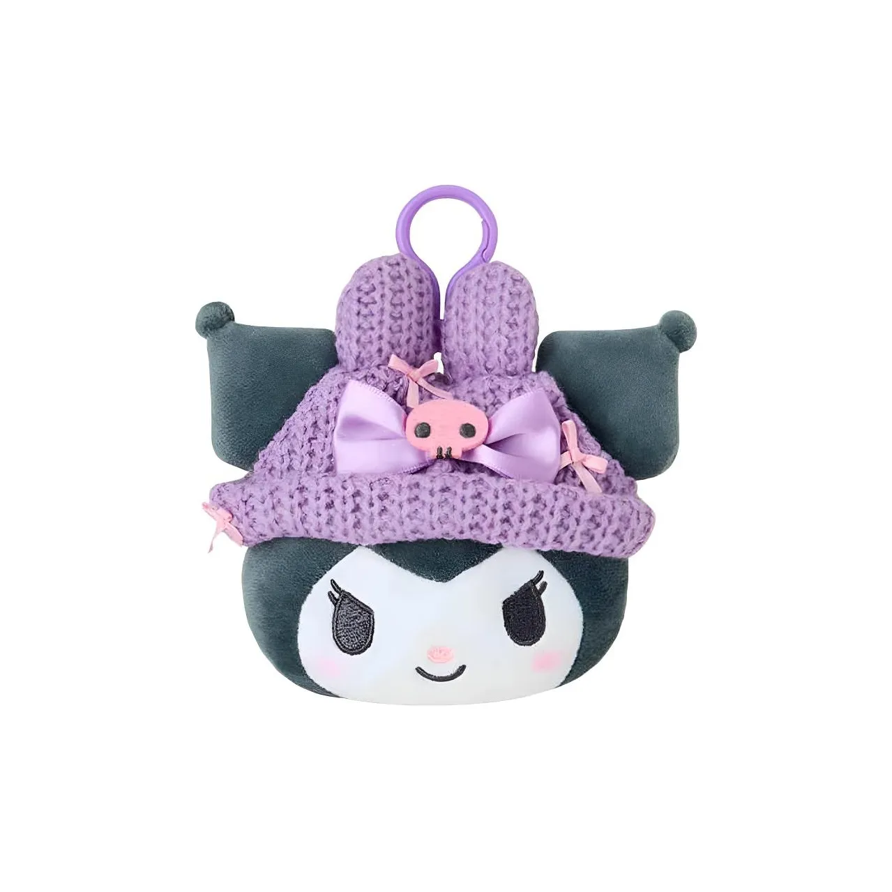 Sanrio Hello Kitty Head-Shaped Mini Pouch Dolls Plush Pendant 14cm Height