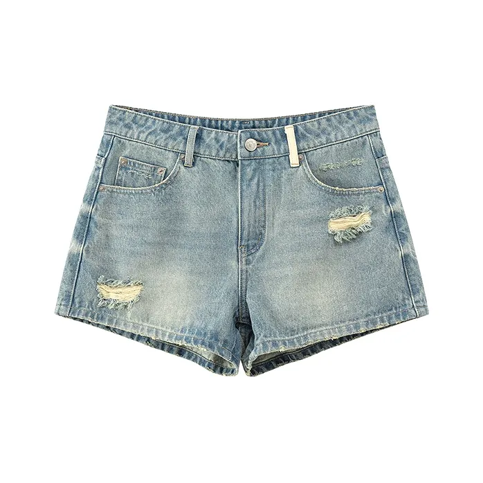 CHUU Светло-синий деним Женские джинсовые шорты