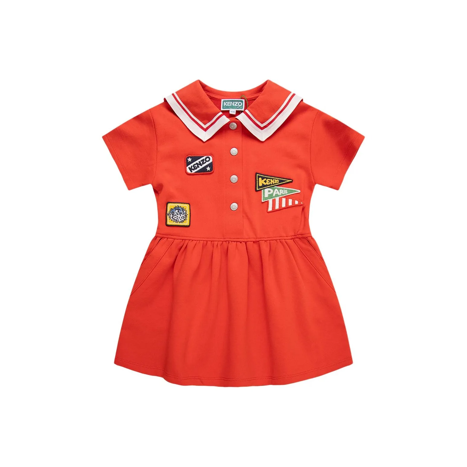 KENZO Платье Детская одежда SS24 Красный Малыш