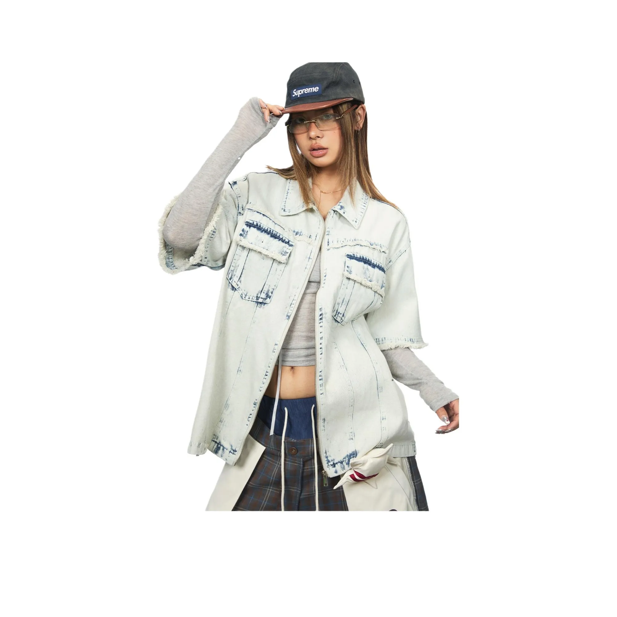 SZSX Белый Унисекс Джинсовые куртки