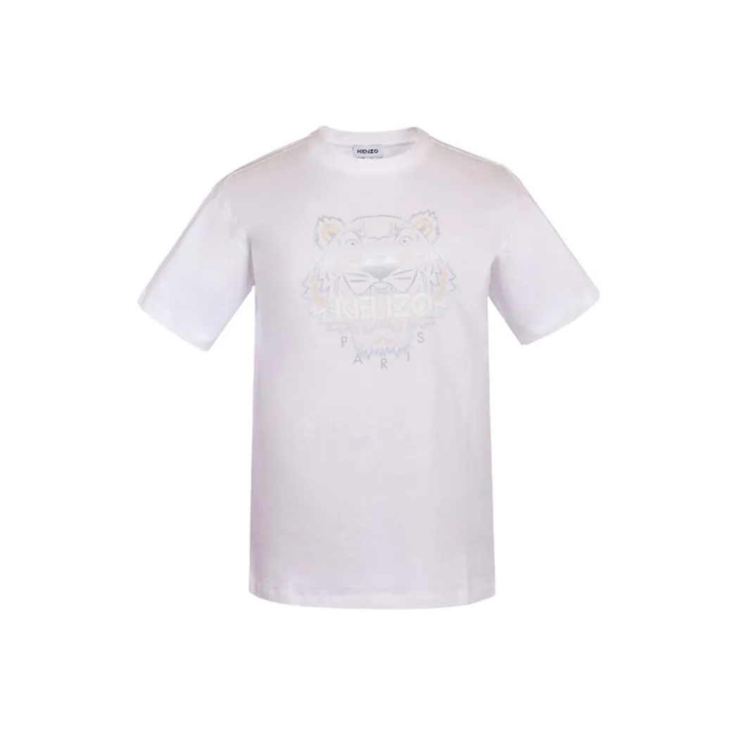 KENZO Classic Tiger Head Стандартная T-рубашка Женская Белая
