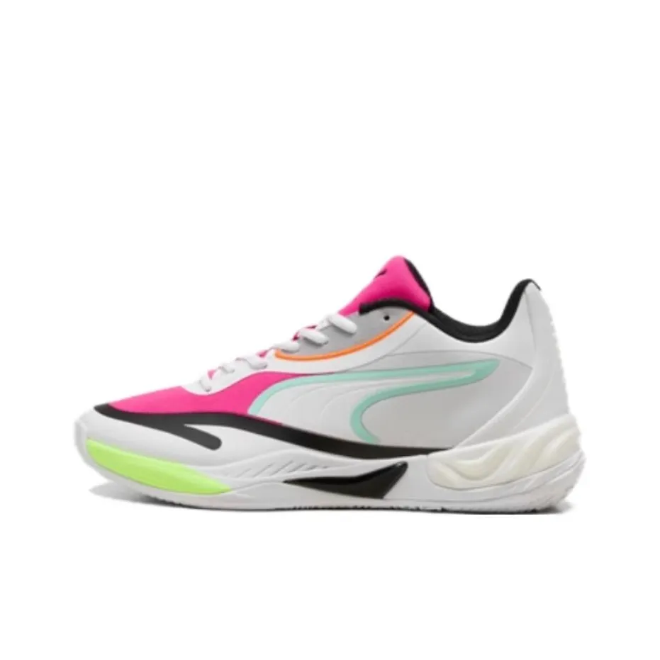 PUMA Все Pro Nitro™ Амортизация Низкие Баскетбольные Кроссовки Унисекс Розовый Белый Синий