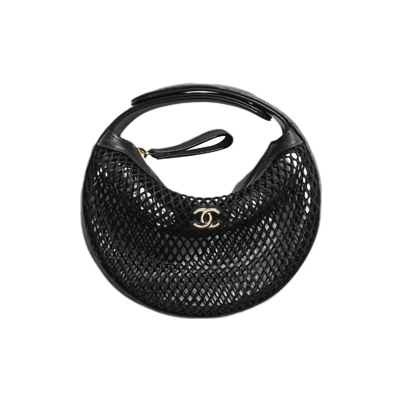 CHANEL Sheepskin Handbag Unisex Black