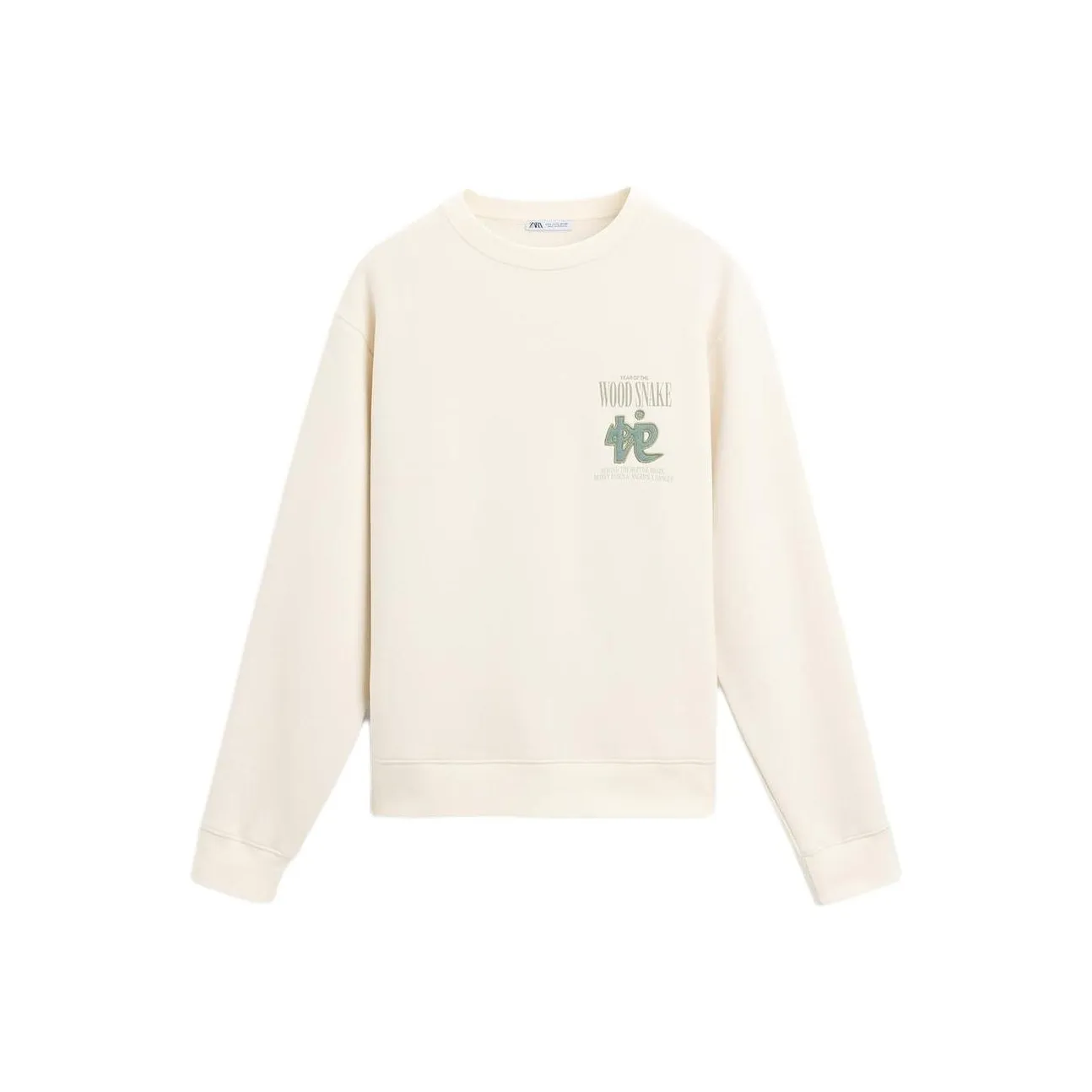 ZARA Морозный Белый Мужские Свитшоты