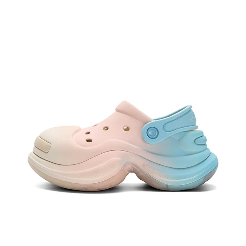 Ouder Sand Open Ended Smile Collection, Heart Hole Summer, Cherry Mint Clogs Women's Pink Blue Gradient