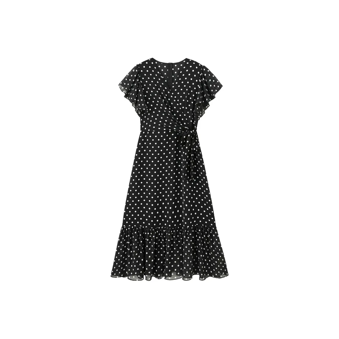 X MOOM Черно-белая панда Гороховый узор Женские Короткие Платья с Рукавами