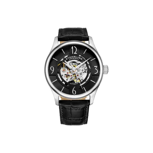 STUHRLING Автоматический Механический Часы Мужские Movement 42 мм Черные