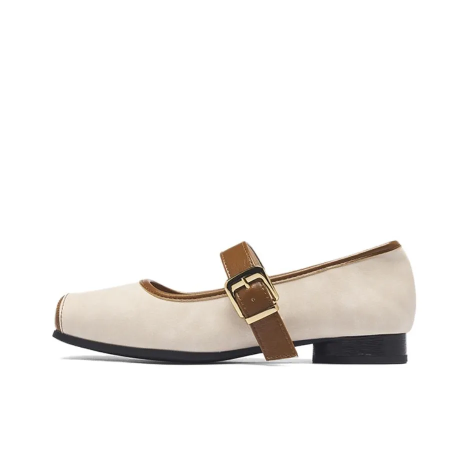 AGSDON Квадратный каблук Mary Jane Женские туфли