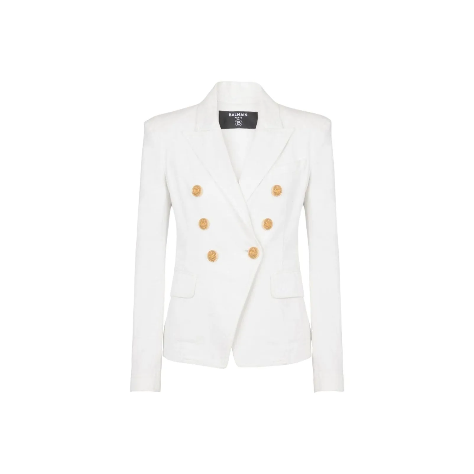 BALMAIN 6 Button Double breasted Denim Blazer