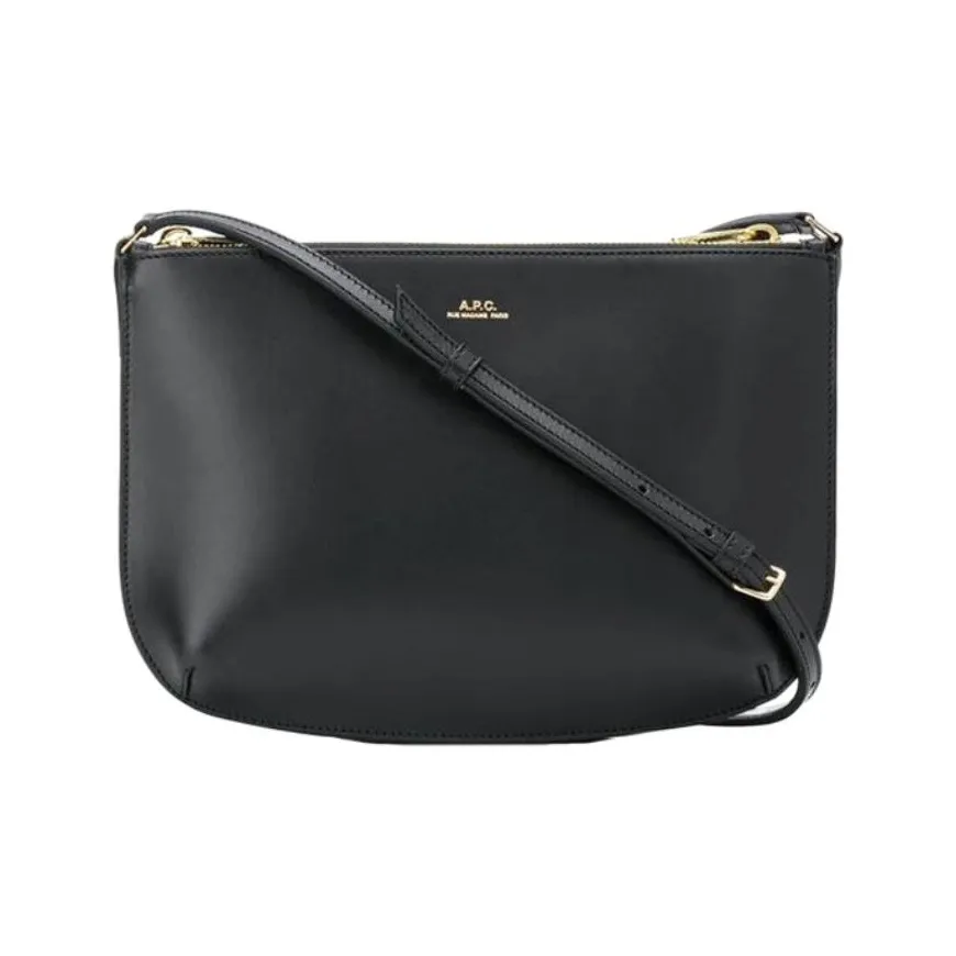 A.P.C . Sarah Logo Detailed Zip Up Crossbody Bag