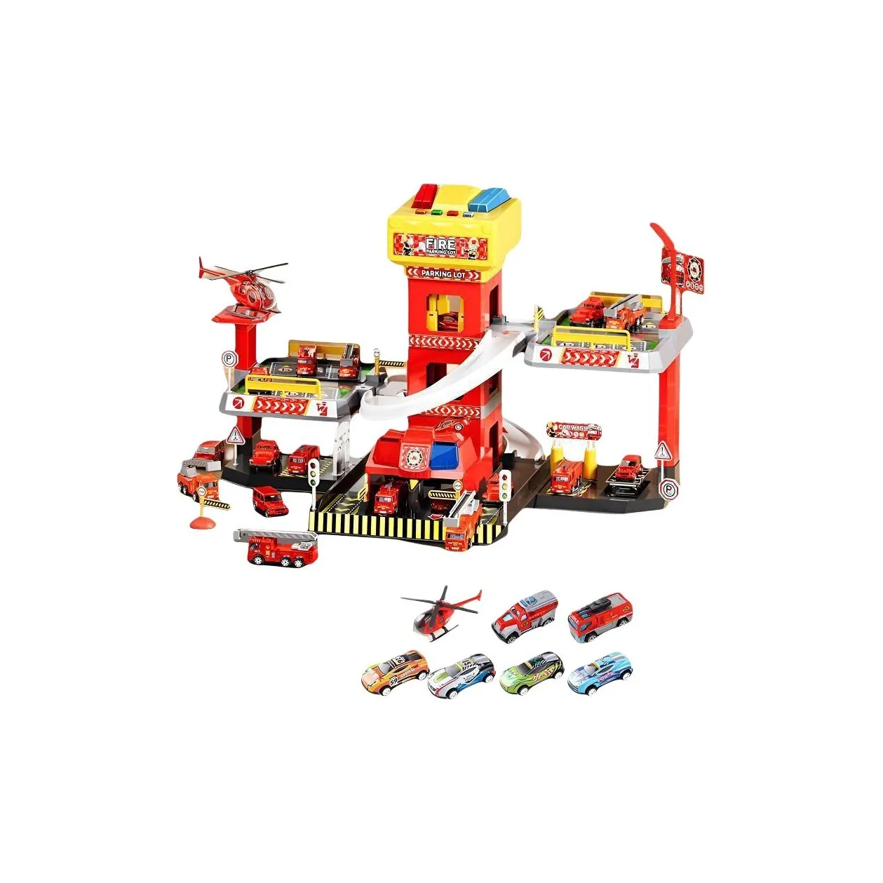 Y·S·R Тройной Layer Парковка Здание для Моделей автомобилей Сплав Hobby Model Игрушки