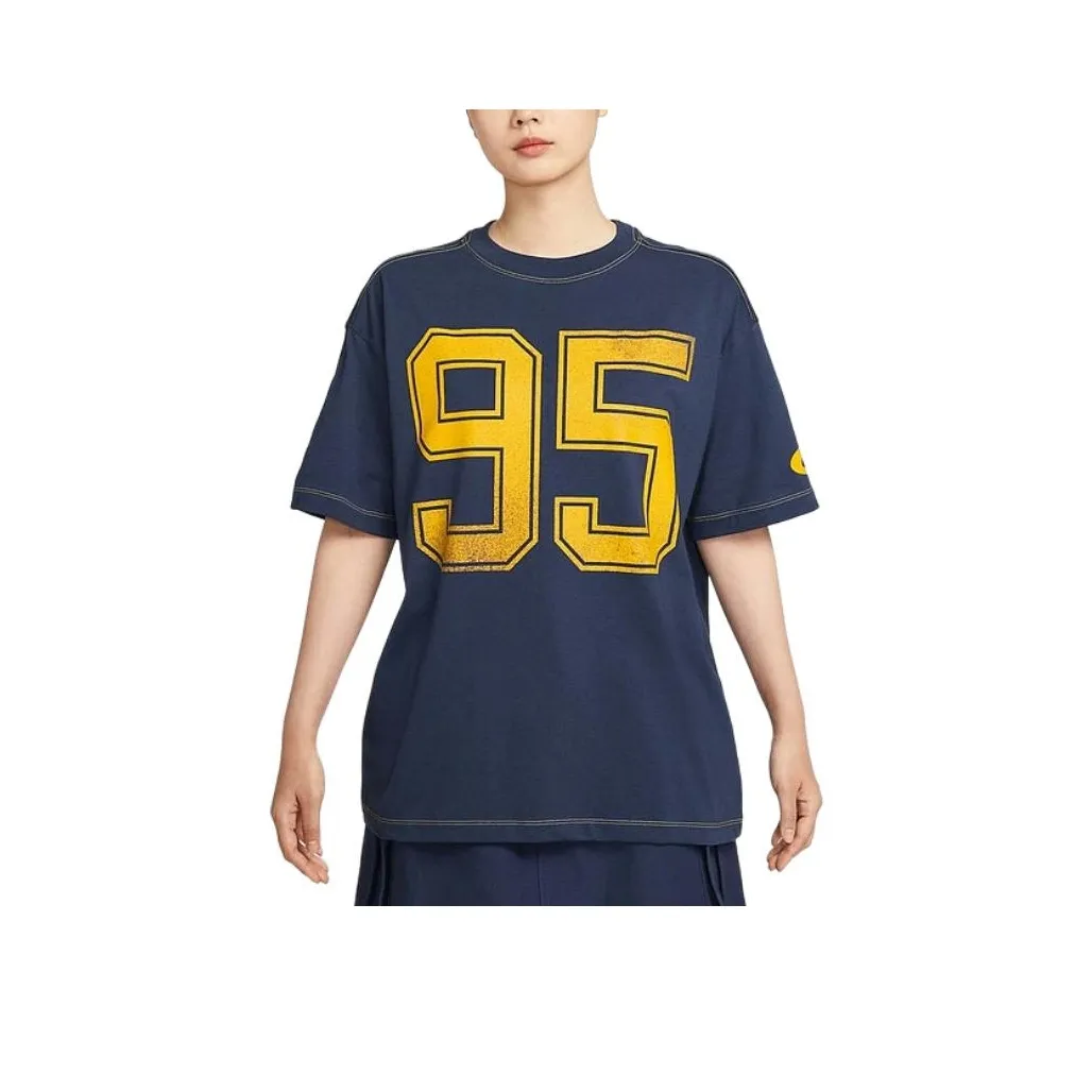 NIKE Темно-синие Женские Футболки