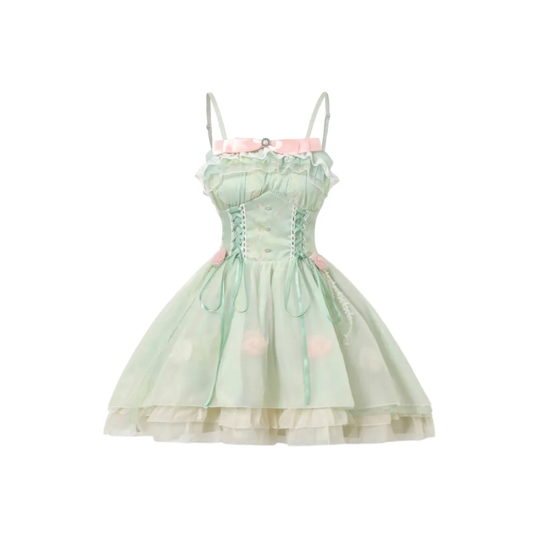 MISTVB Розовый/зеленый Женские Слиплатья