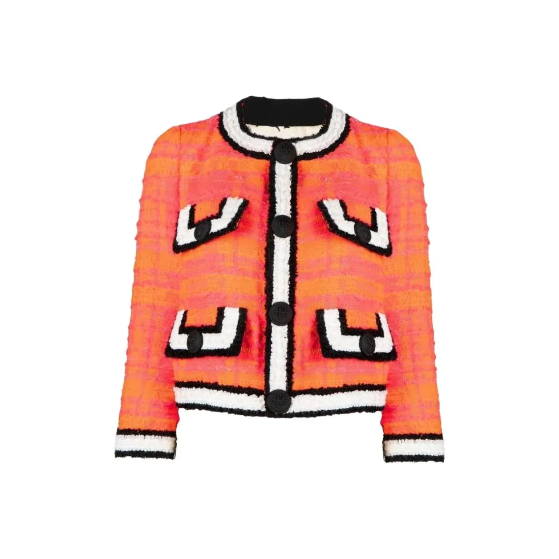 DSQUARED2 Cropped Tweed Buttoned Jacket