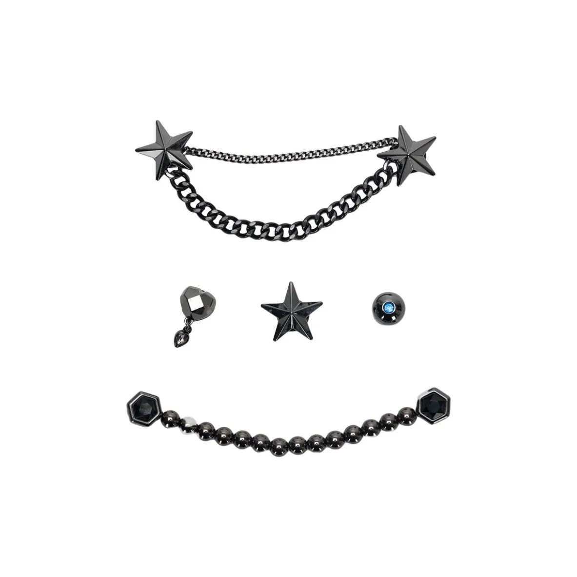 Crocs Аксессуары для обуви из цинкового сплава Унисекс Черный