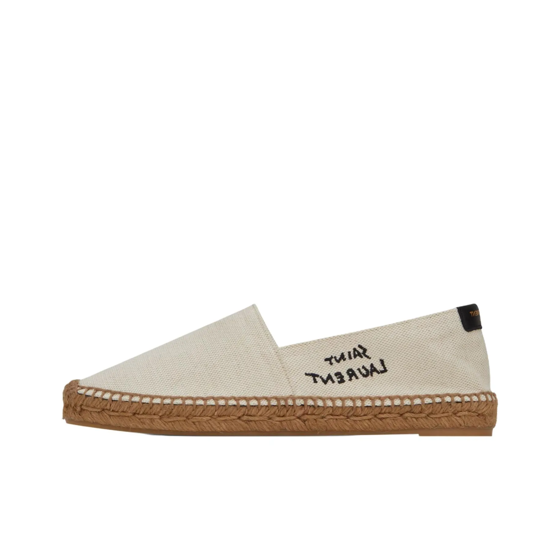 SAINT LAURENT Logo Embroidered Slip On Espadrilles Women's