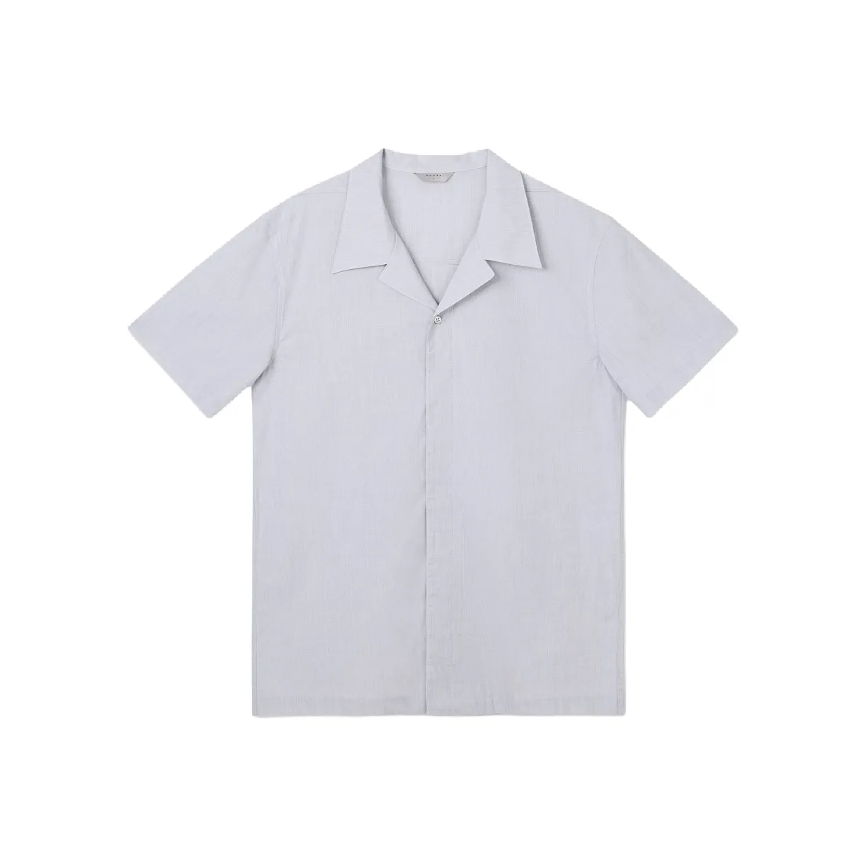 HUNDR. Рубашка из лиоцелла и хлопка с кубинским воротником мужская