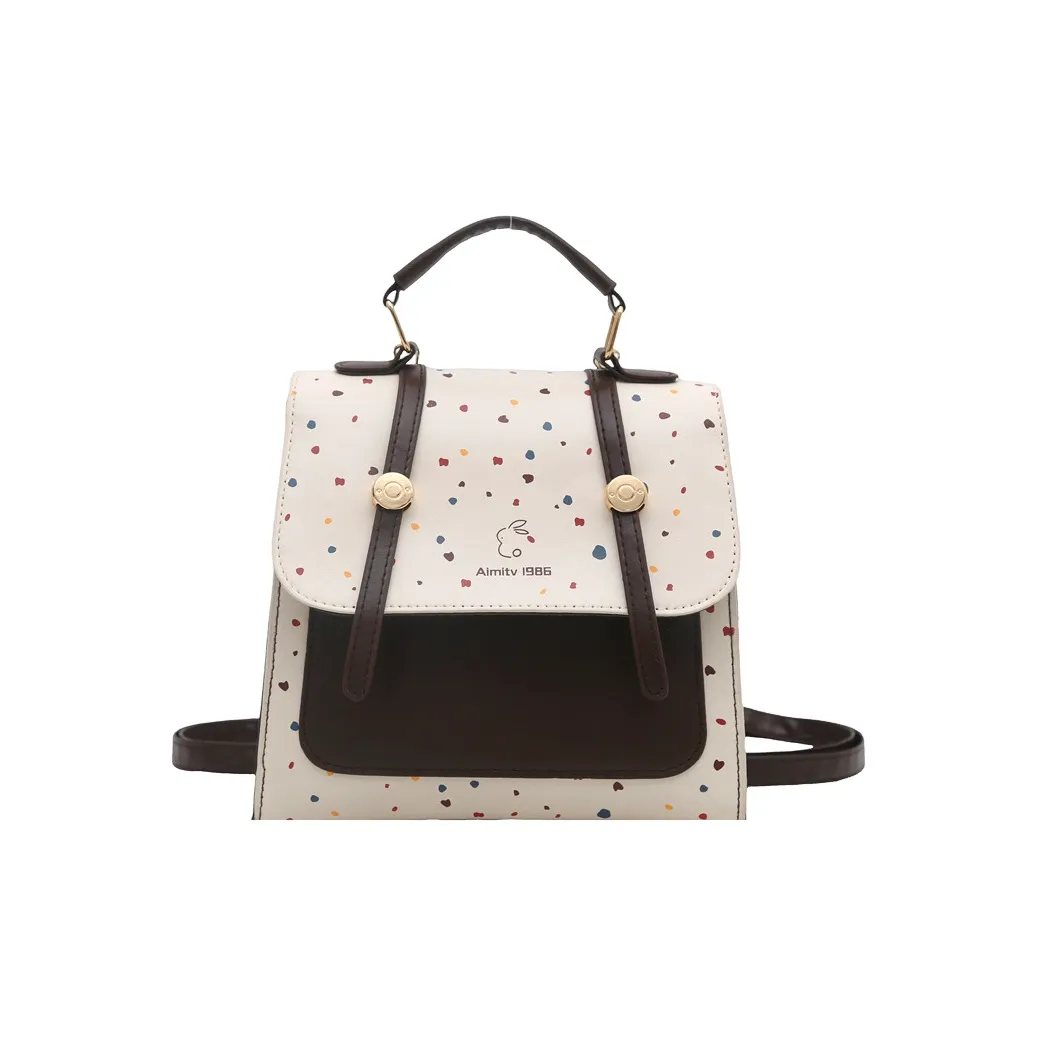 Juju Jimmy ПУ (полиуретан) Рюкзак Стандартный Women's White Кофе