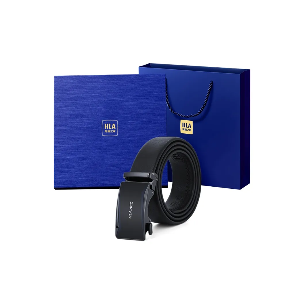 HLA Cow Leather Belts Men's Width 3.5cm