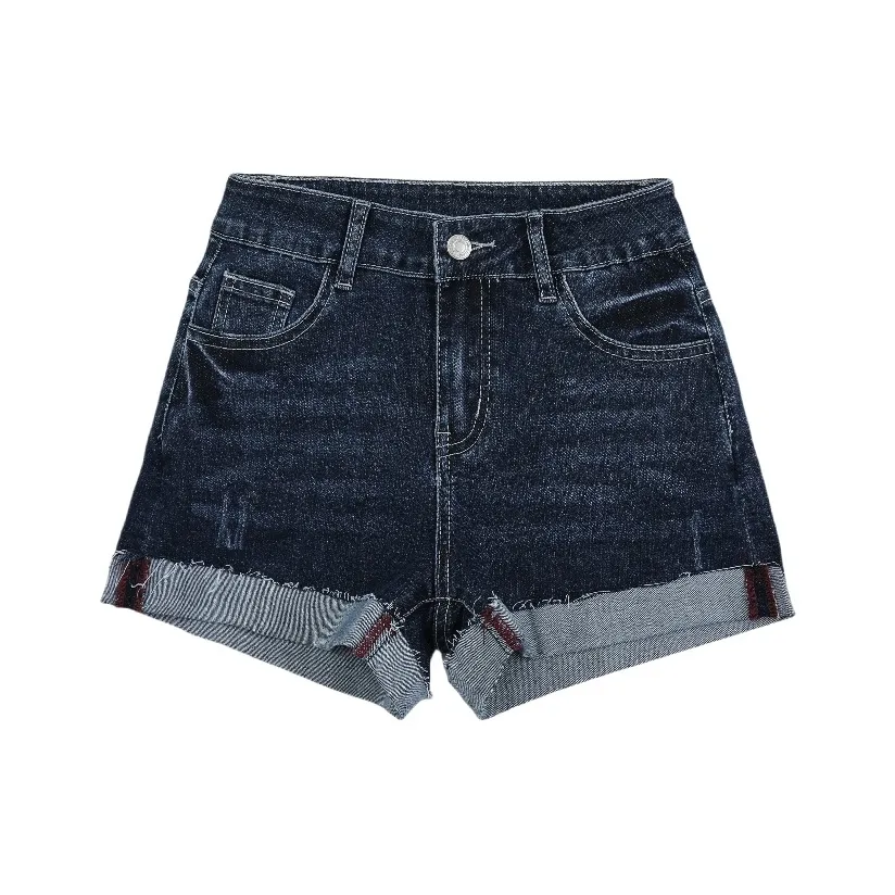 Розово-синие серые женские джинсовые шорты