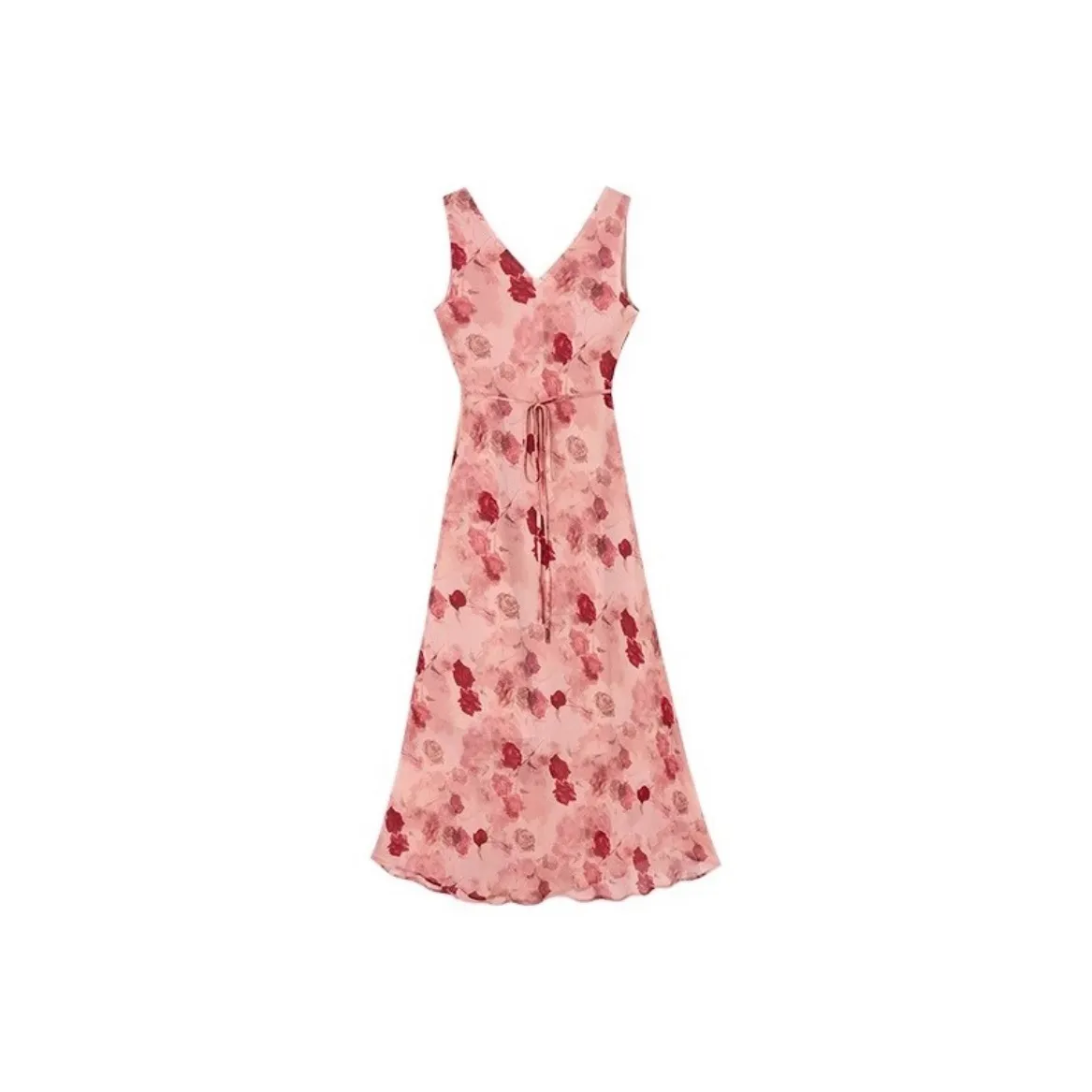 ADXKM Винтажное красное розовое женское платье без рукавов