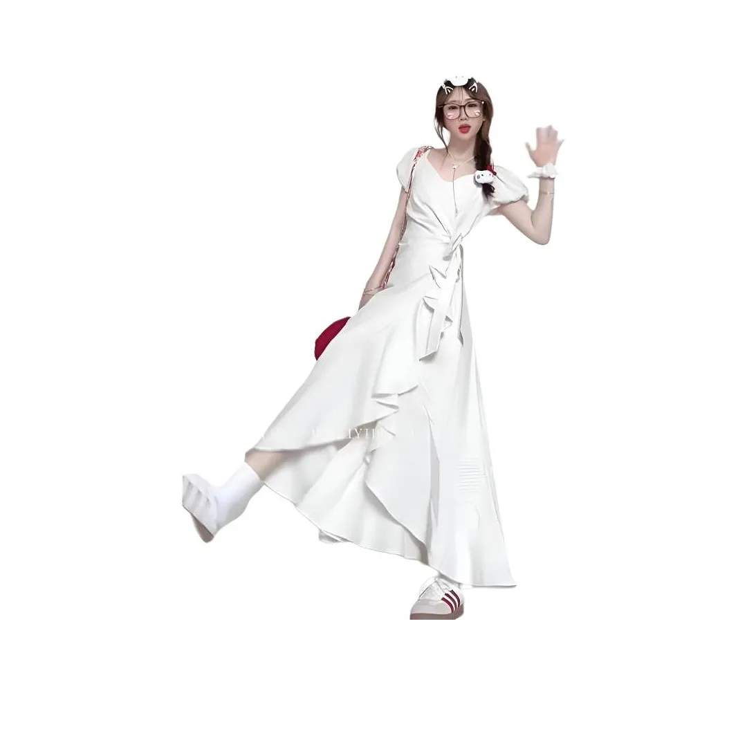 Flowers In Water Короткий рукав Платье Женское