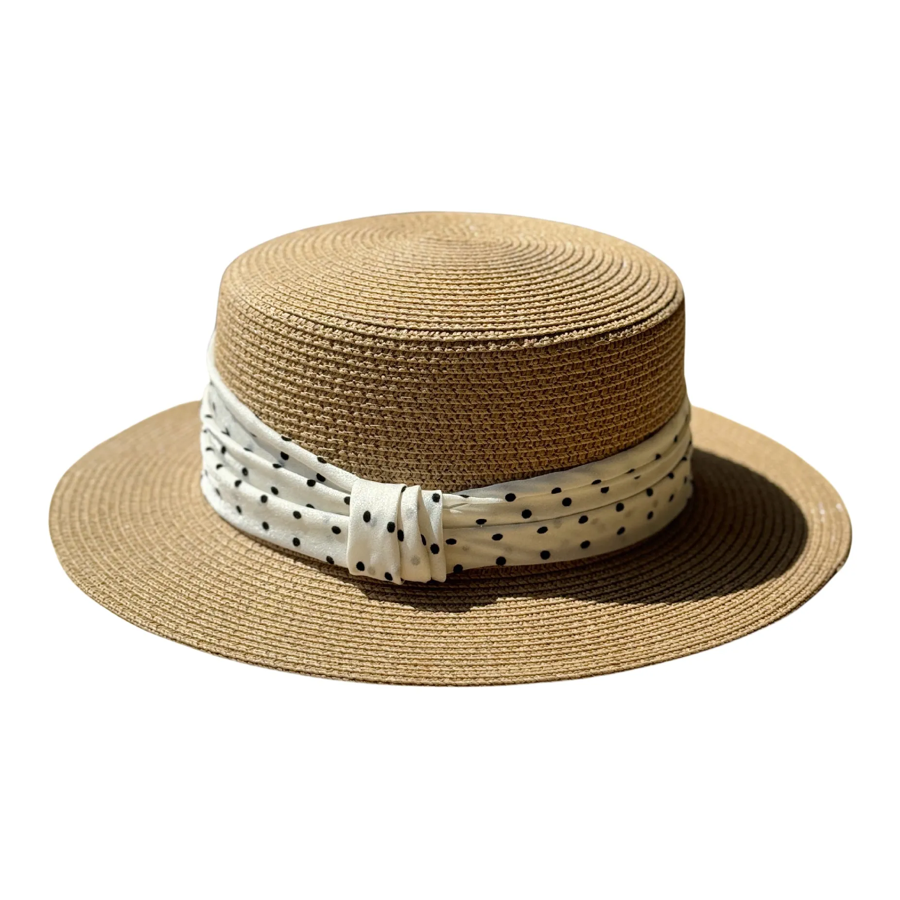 BOOLFEN Цилиндрическая шляпа из соломы женская