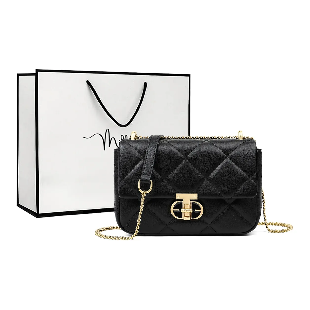 MILLIE'S Сумка через плечо из коровьей кожи сумка на плечо обычная женская черная